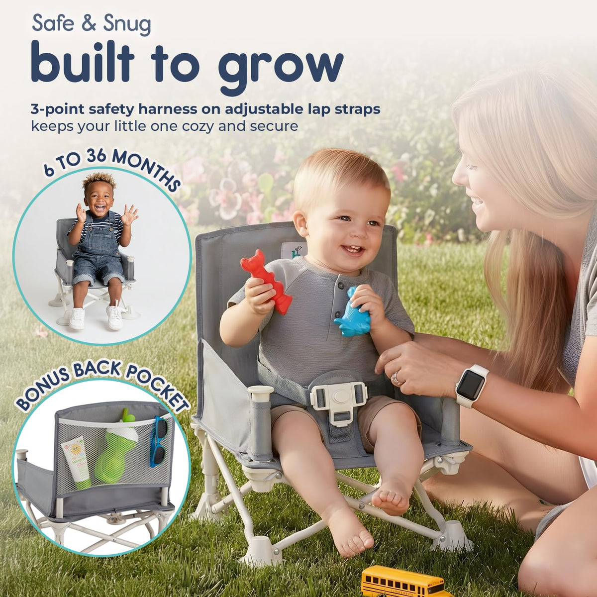 Grey Booster Seat with Tray N553880