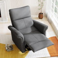 Velvet Grey Swivel Rocker Recliner Chair J458