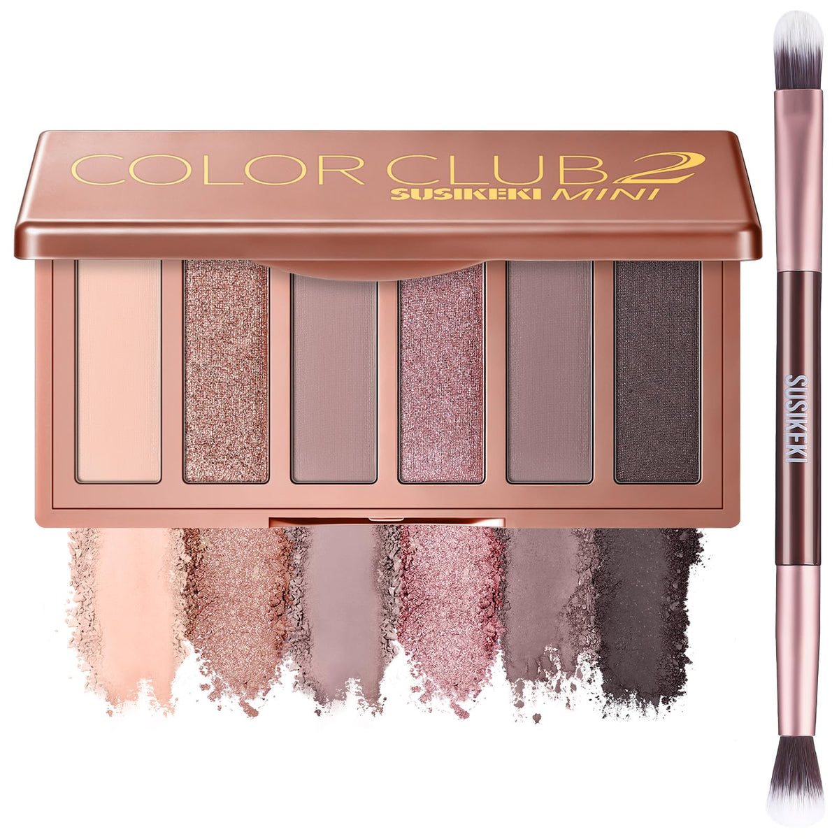 6-Color Matte and Shimmer Eyeshadow Palette with Brush K778