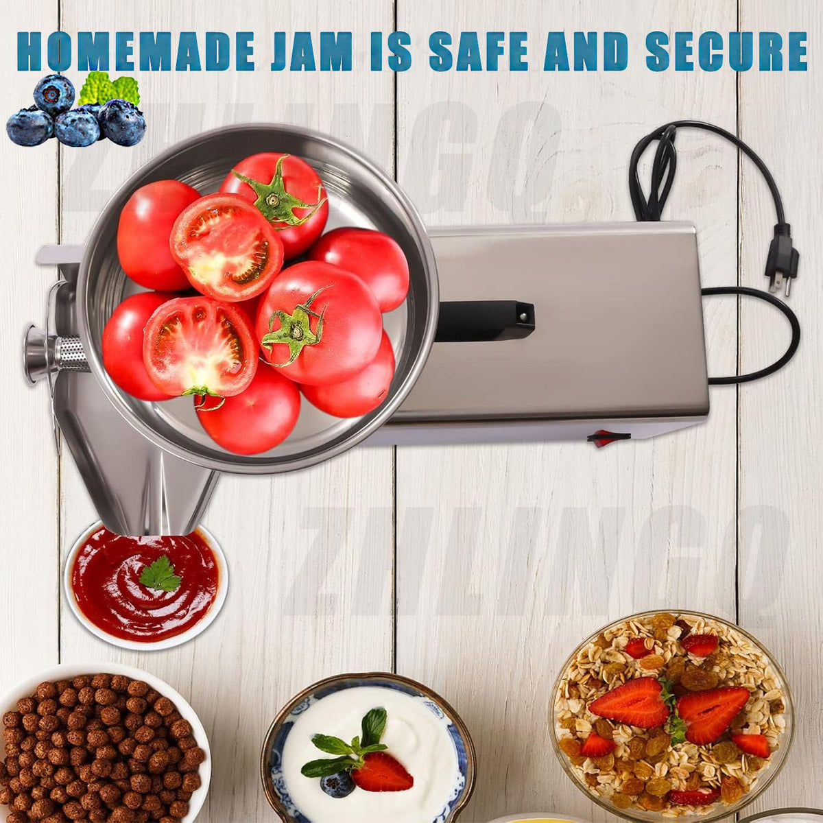 Electric Tomato Strainer Machine 330 lbs/hr 450W Stainless Steel O24595