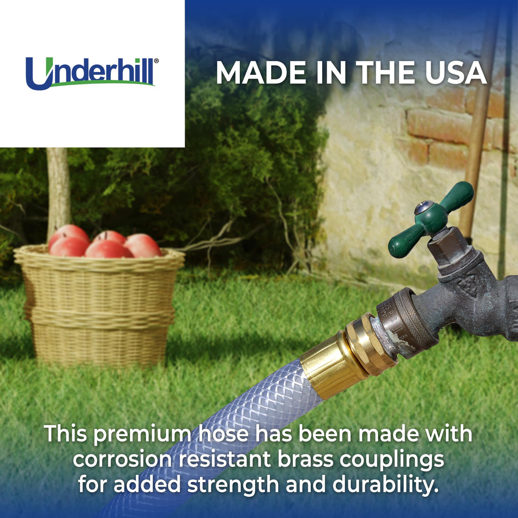 Clear 100 ft 3/4 Inch Flexible Anti-Kink Garden Water Hose W2702