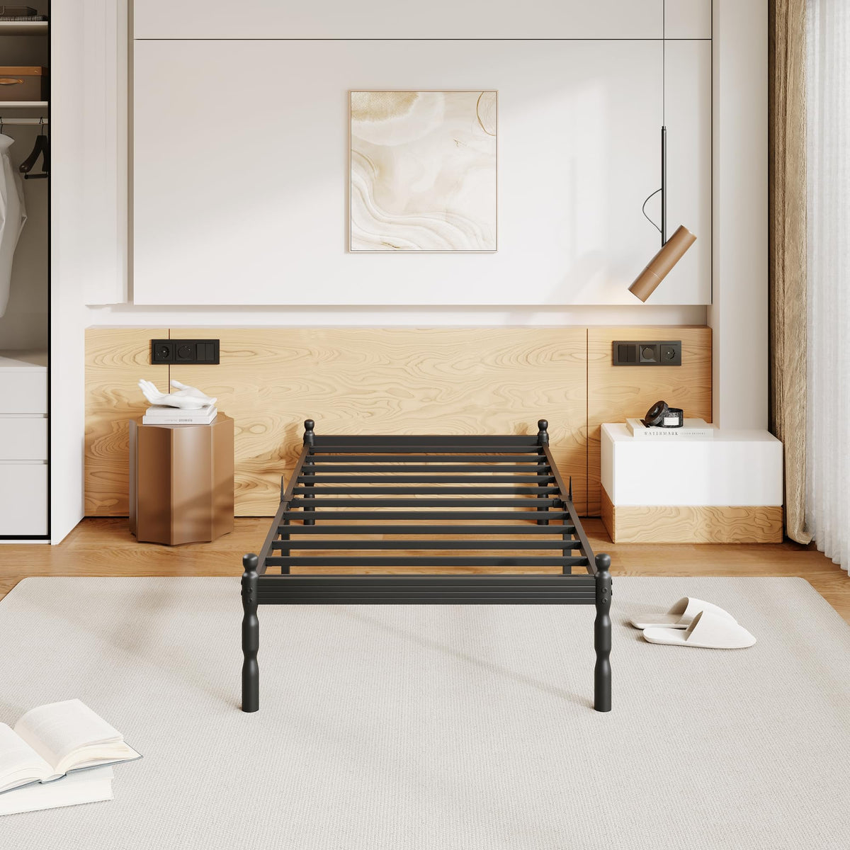 Twin Size 14 Inches Heavy Duty Platform Bed Frame R4894