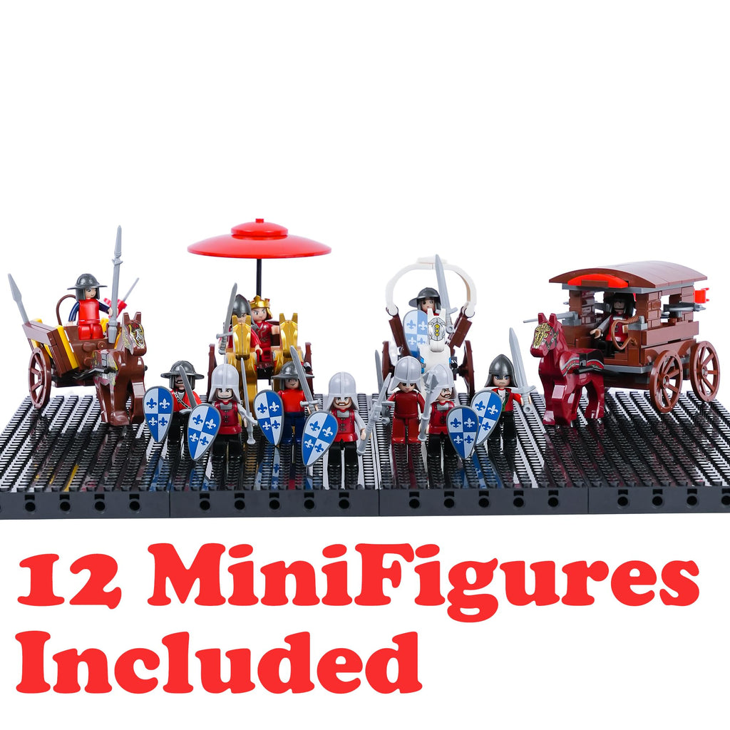 Medieval War Chariot Building Block Set with 12 Minifigures O599094