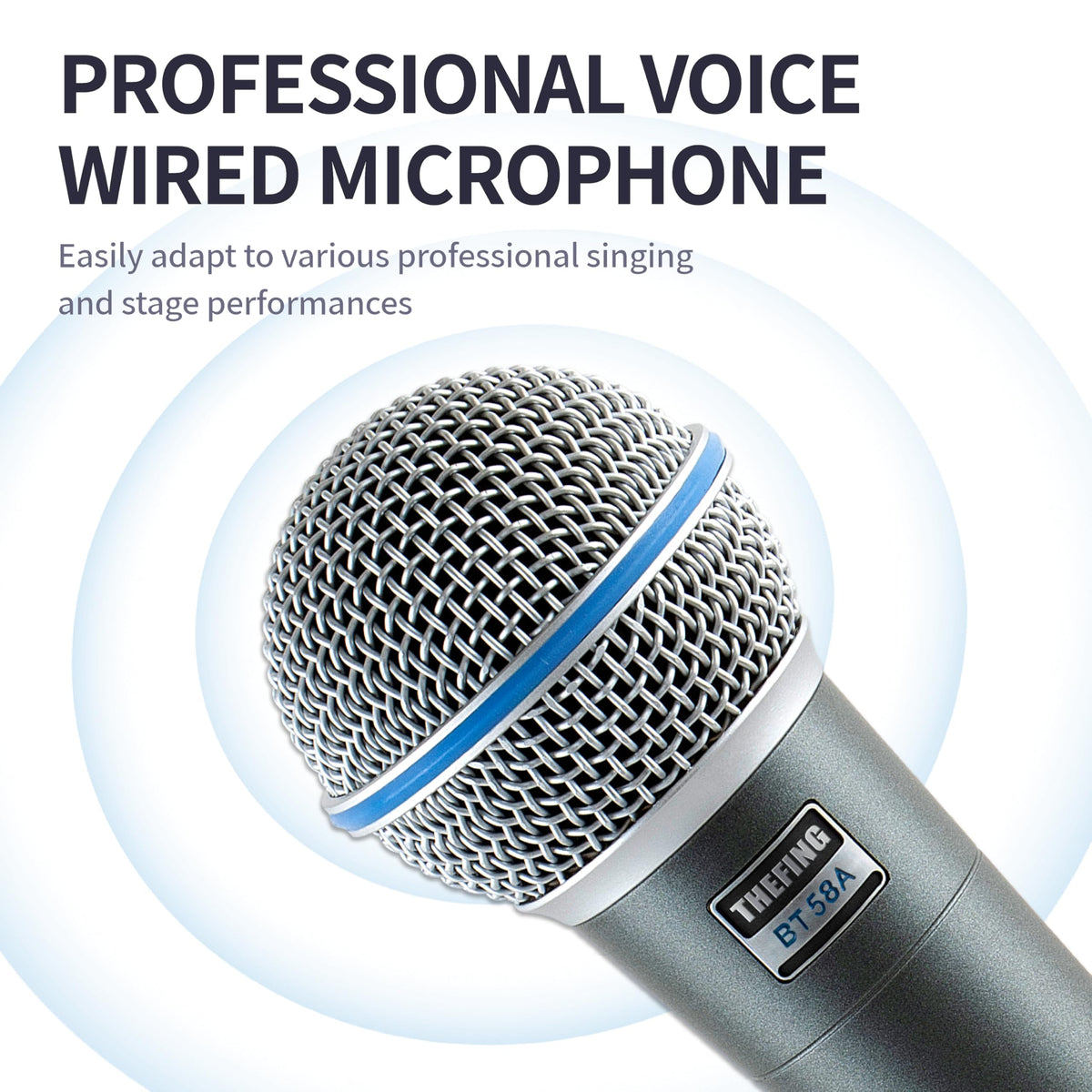 Wired Dynamic Handheld Karaoke Microphone with Audio Cable N238885