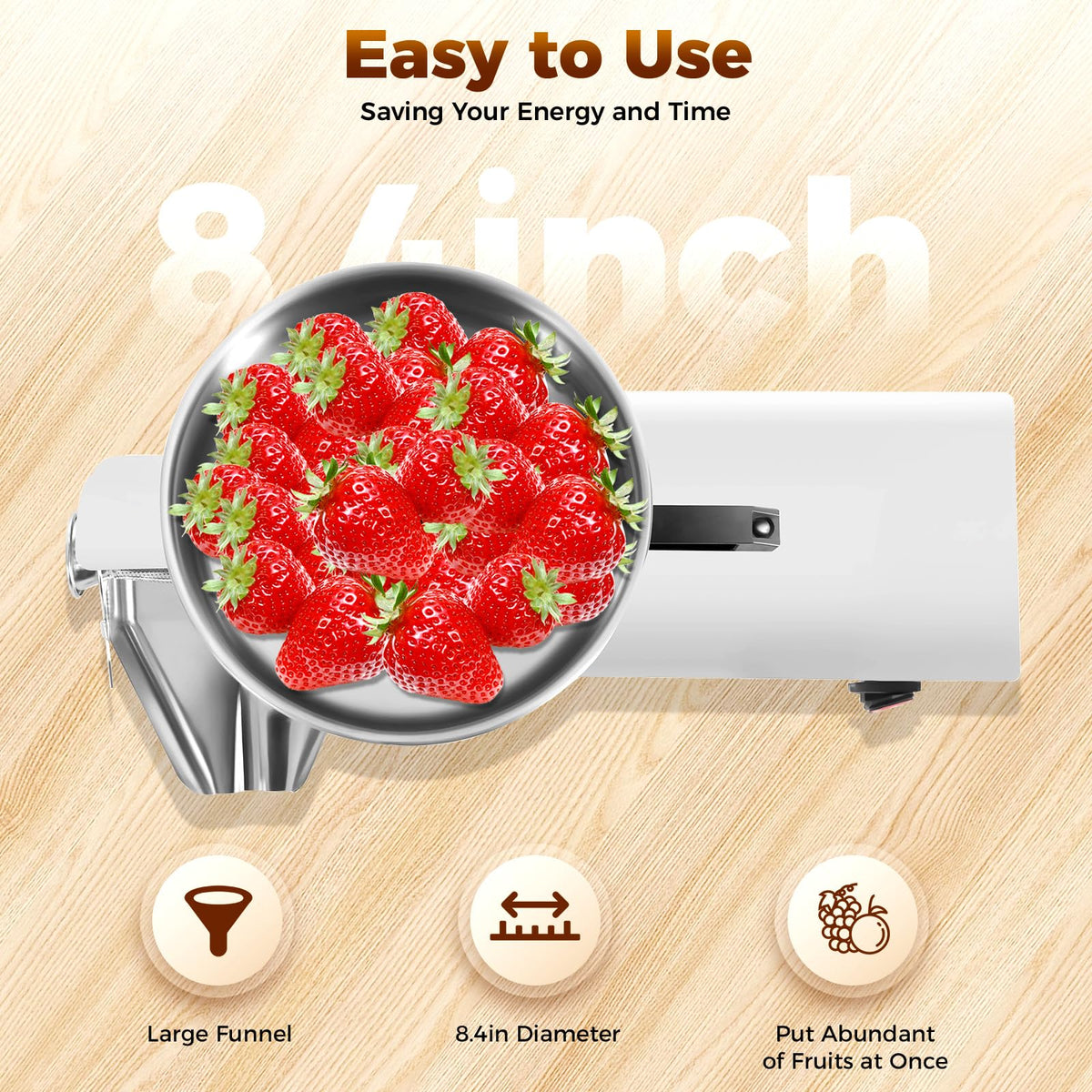 450W Electric Food Strainer with Filter and Trough B5929