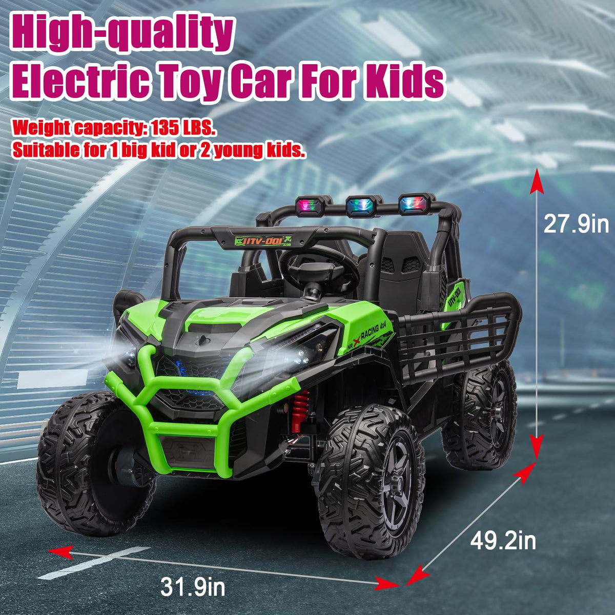 24V 4X4 2-Seater Ride On UTV D7135
