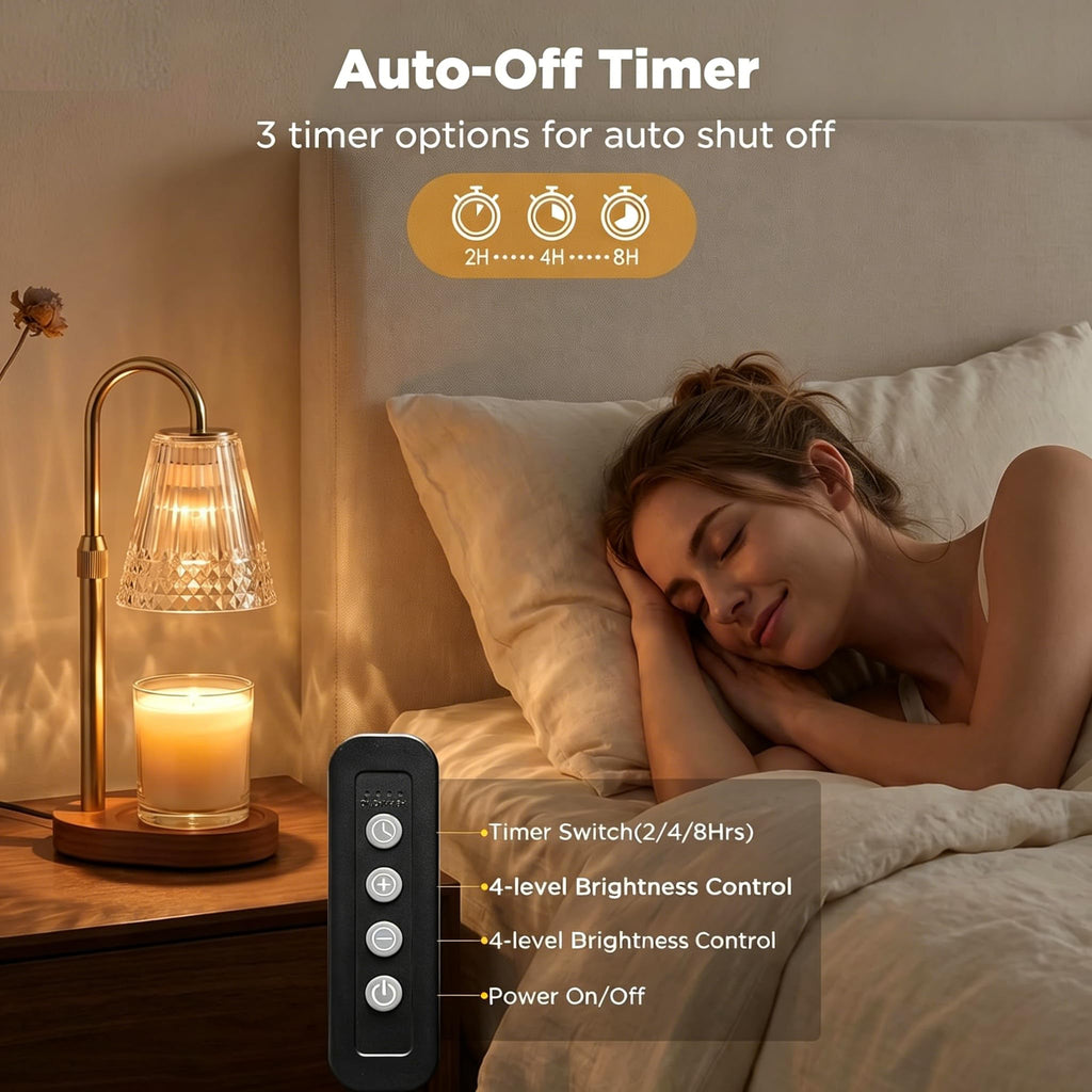 Dimmable Height Adjustable Candle Warmer Lamp with Timer V9267