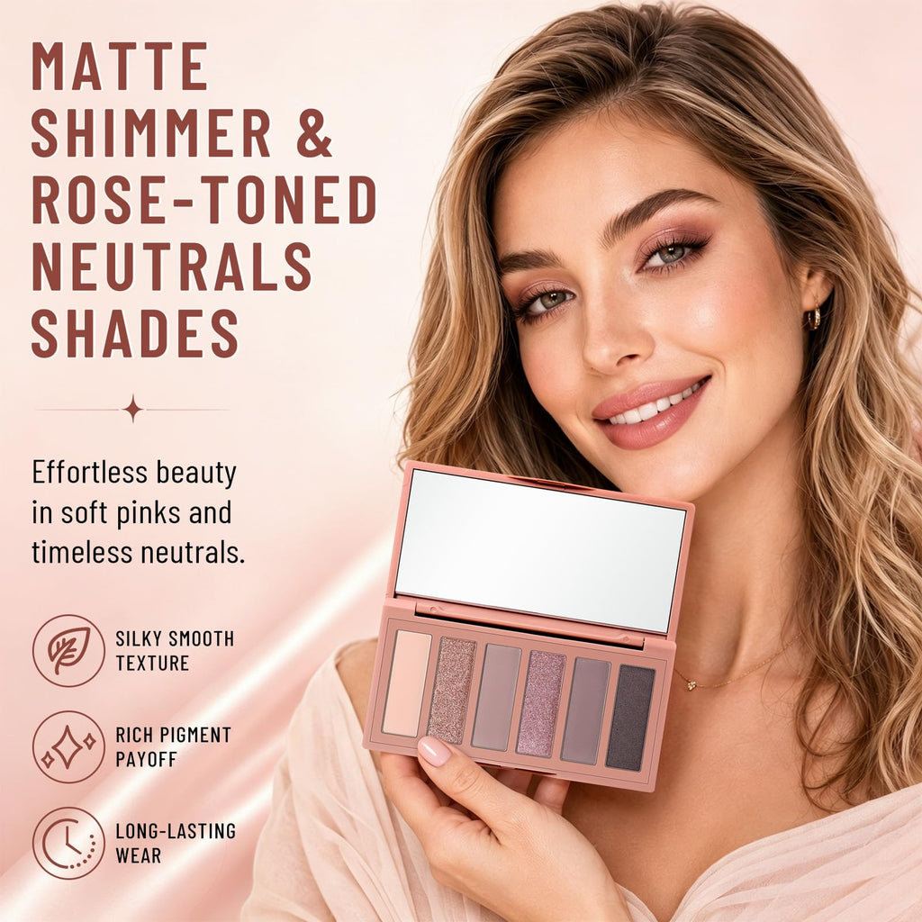 6-Color Matte and Shimmer Eyeshadow Palette with Brush K778