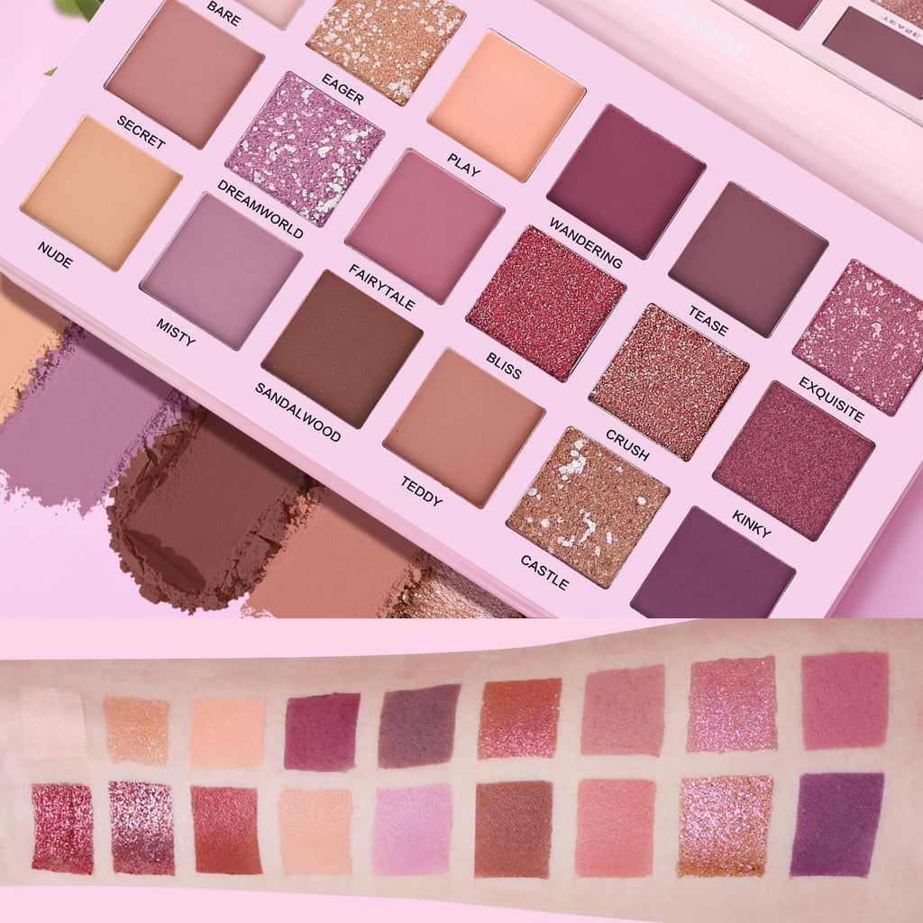 18 Colors Shimmer Matte Glitter Eyeshadow Palette N199129
