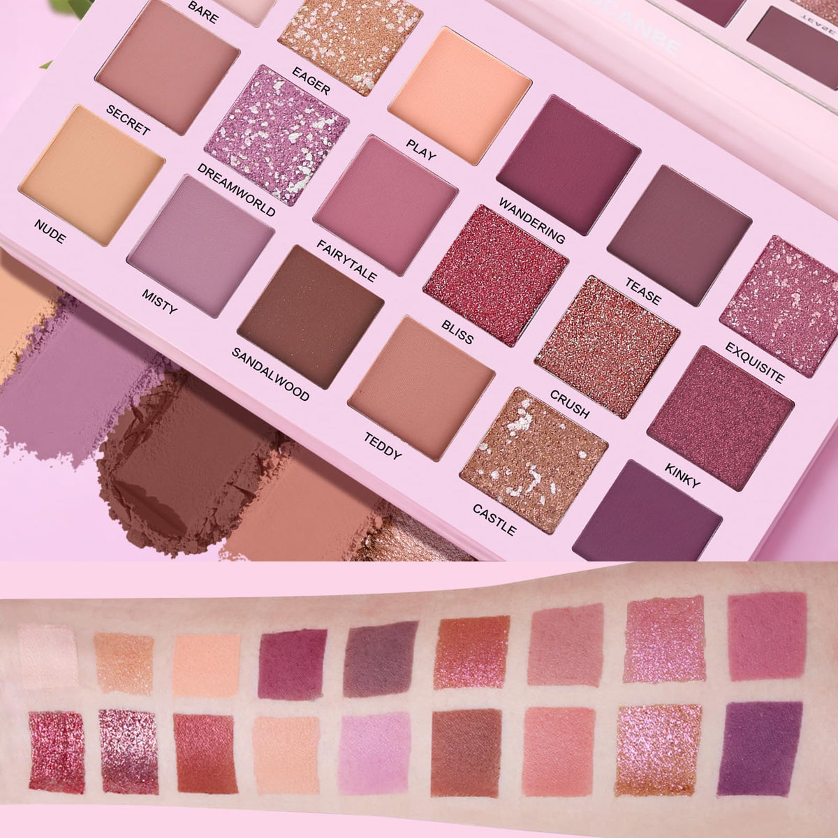 18 Colors Shimmer Matte Glitter Eyeshadow Palette N199129