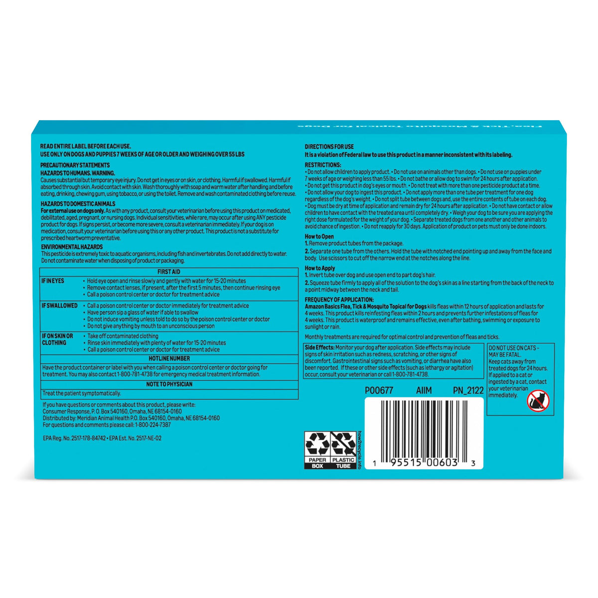 Flea, Tick & Mosquito Topical Treatment for X-Large Dogs, 6 Count R487981