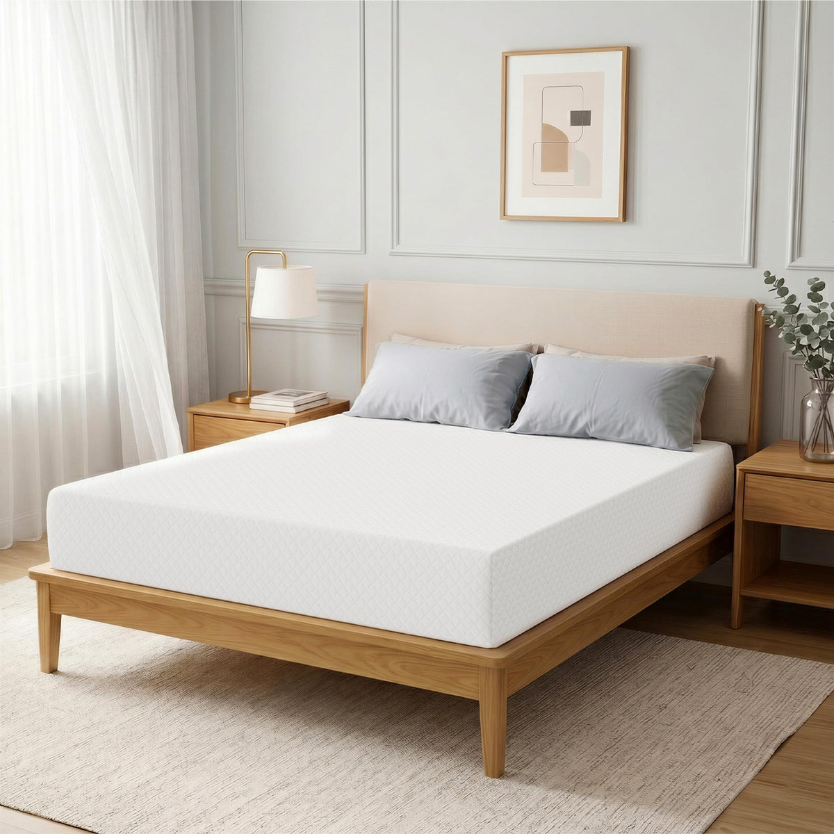 Twin Memory Foam Mattress 5 Inch Green Tea Infused L815