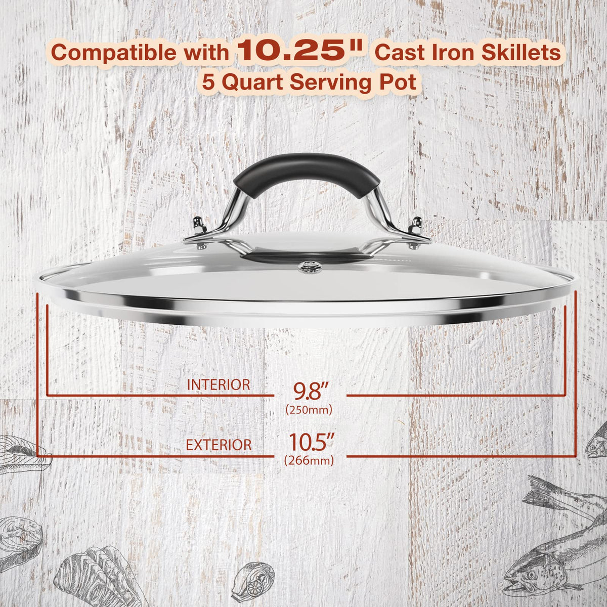 10.25 Inch Tempered Glass Lid G37977
