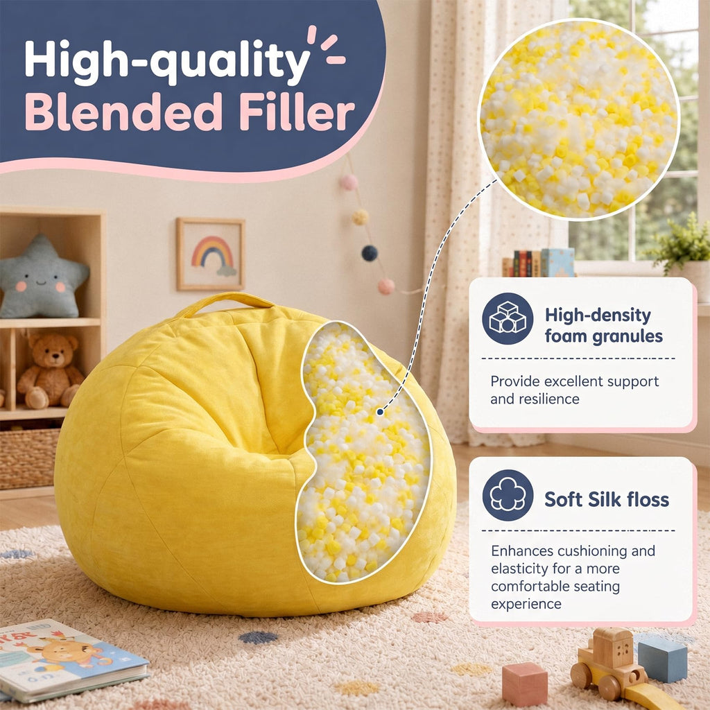 Small Yellow Bean Bag Chair I241