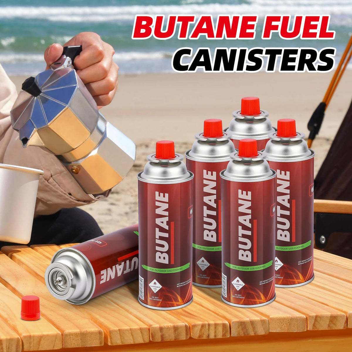 8oz Butane Fuel Canisters Pack of 4 P536