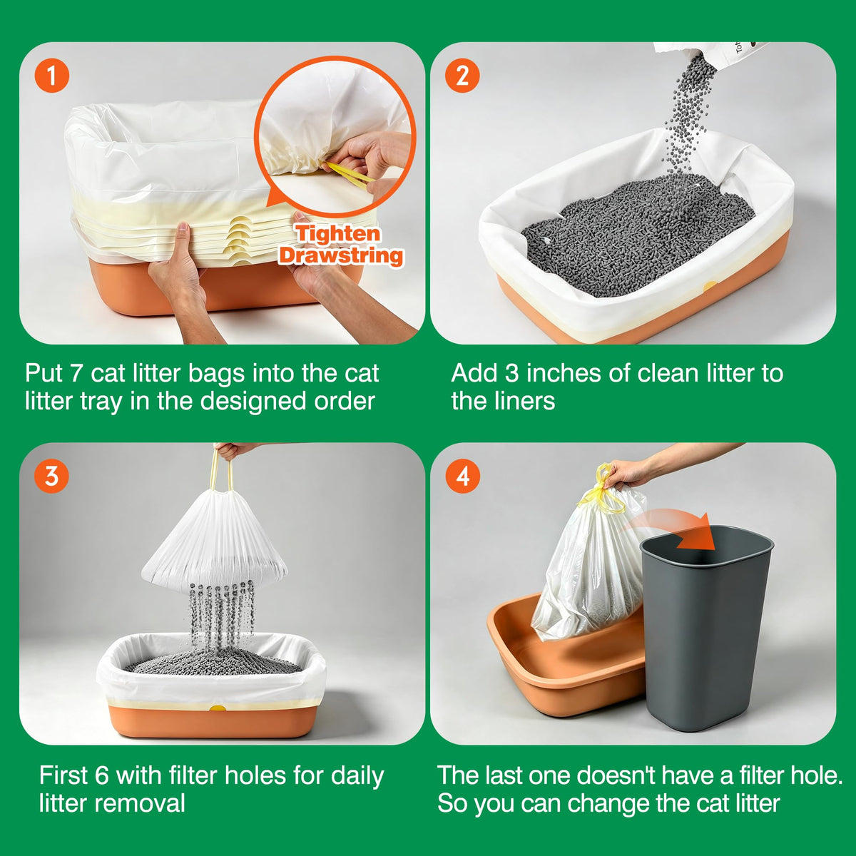 Sifting Litter Box Liners 14 Count W263