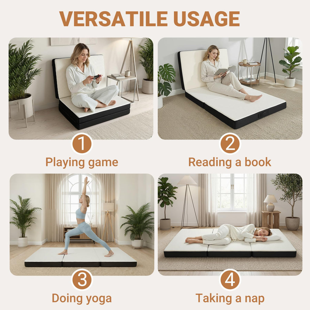 Foldable Twin Memory Foam Mattress P464293