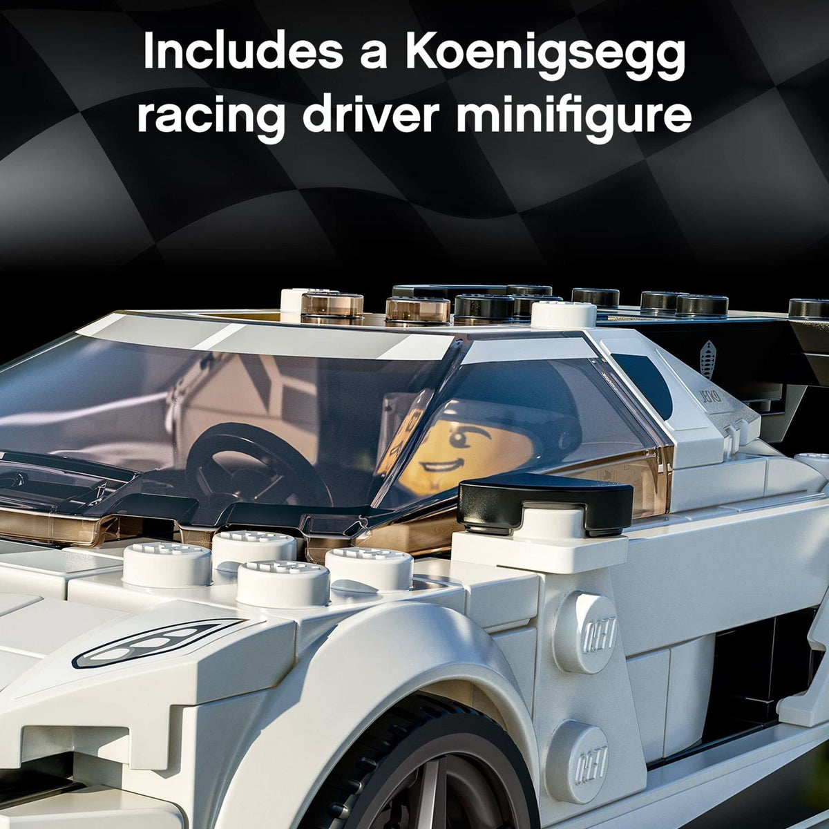 Racing Sports Car Toy with Driver Minifigure H438