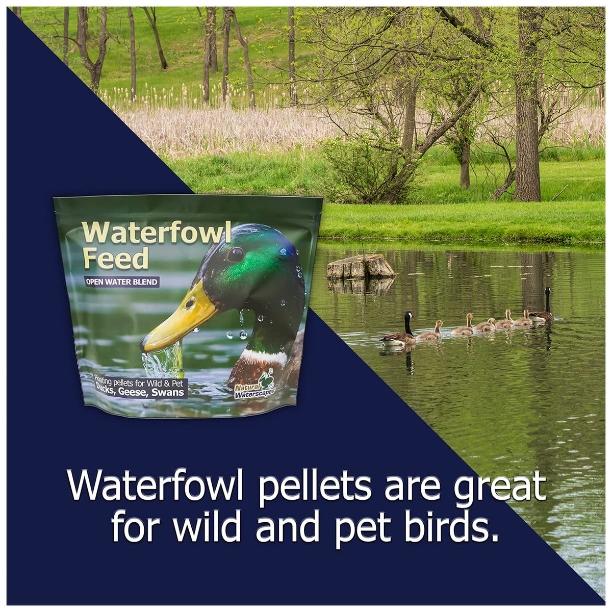 Waterfowl Feed 20 lb Bag Floating Pellets M52970