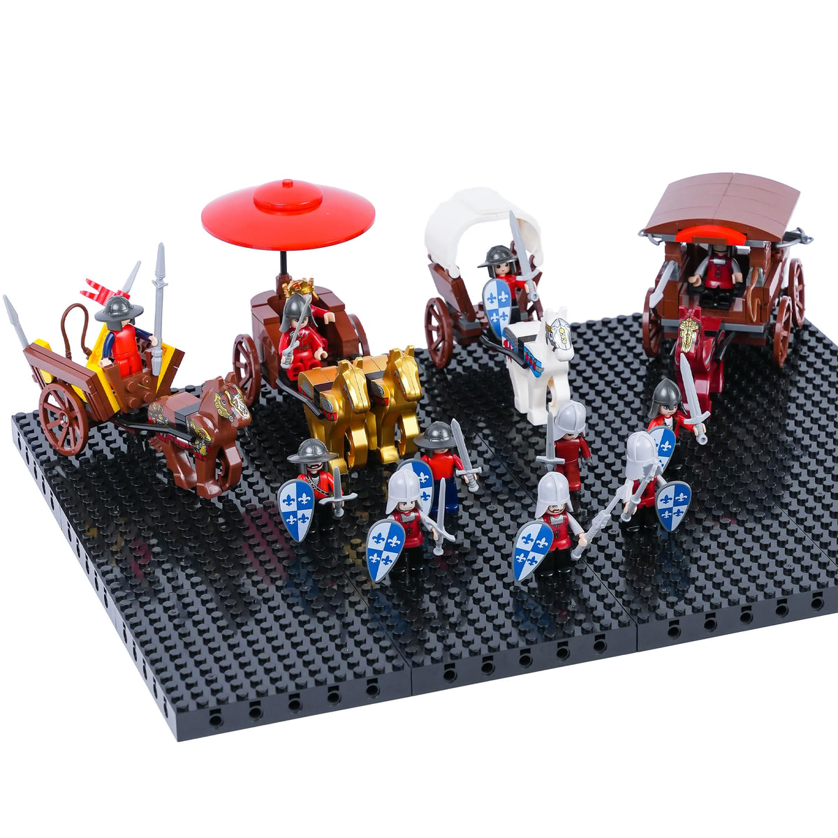 Medieval War Chariot Building Block Set with 12 Minifigures O599094