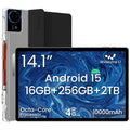 14 Inch Android 15 Tablet, 16GB RAM+256GB ROM, 1920x1200 FHD IPS Display S753