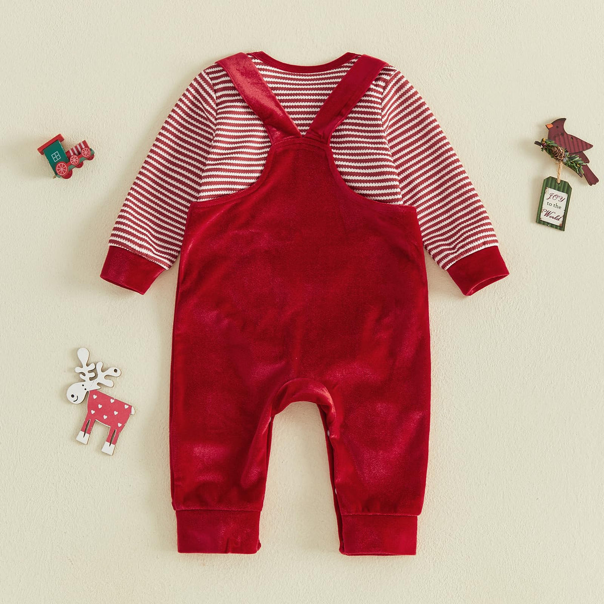 Christmas Baby Boy Outfit Romper Overalls Set Y923