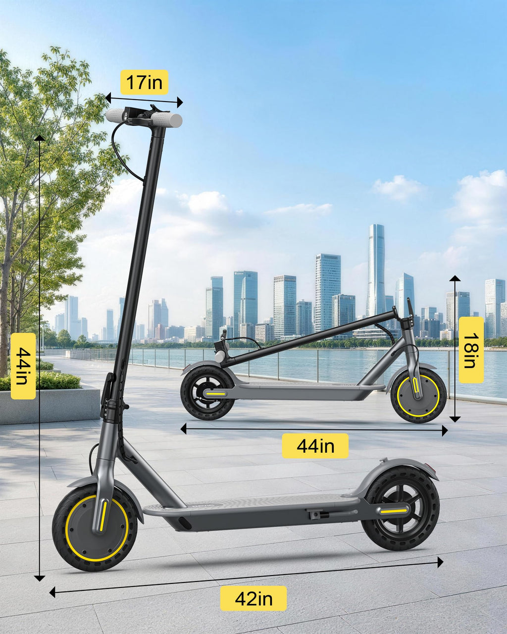 Electric Scooter with Dual Suspension Y8514