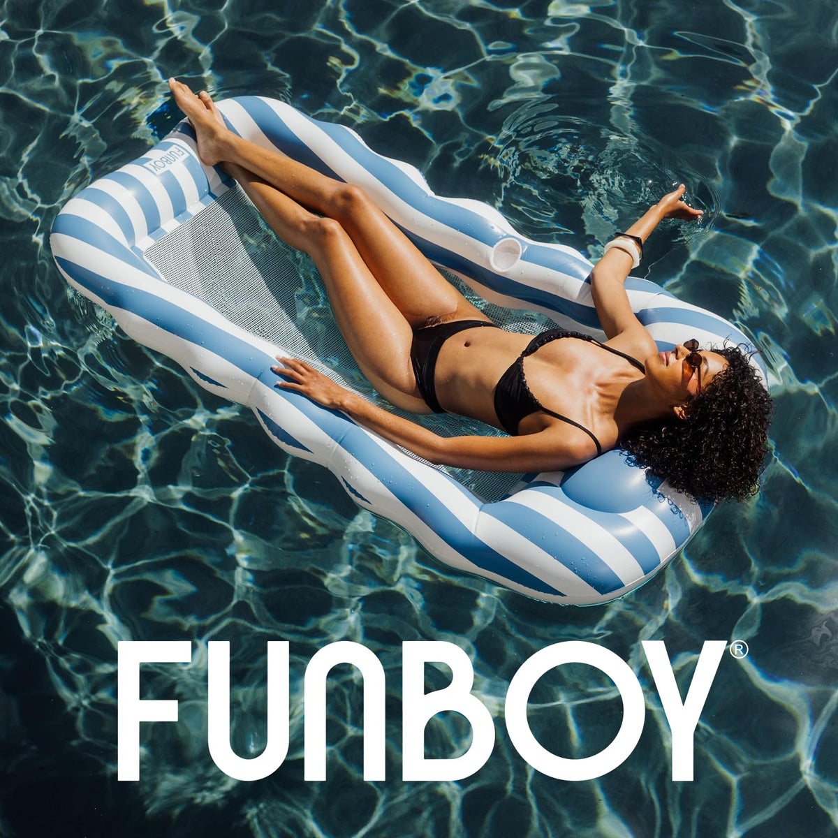 Striped Mesh Pool Lounger G96065