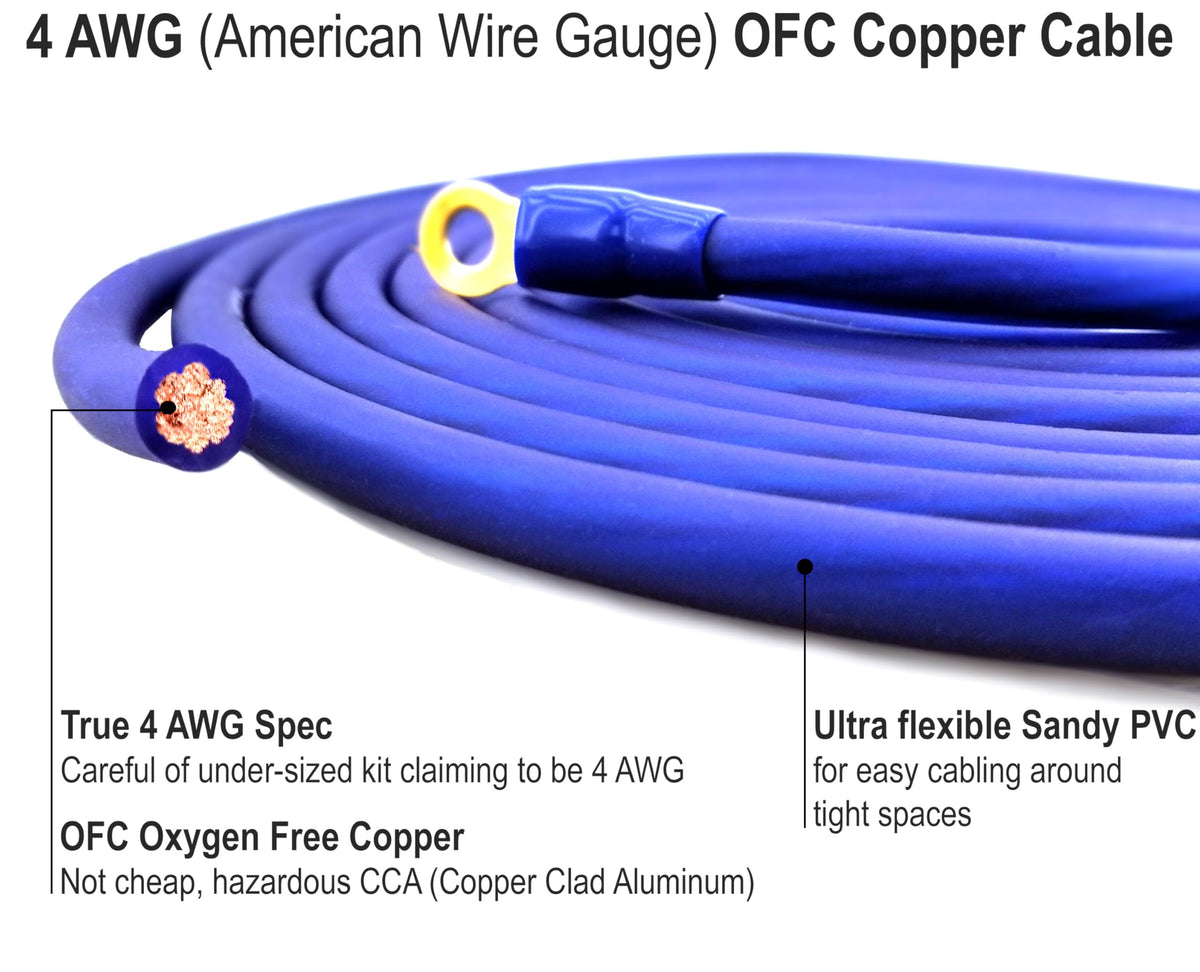 4 AWG 100% Copper Car Audio Amp Wire Kit M1202