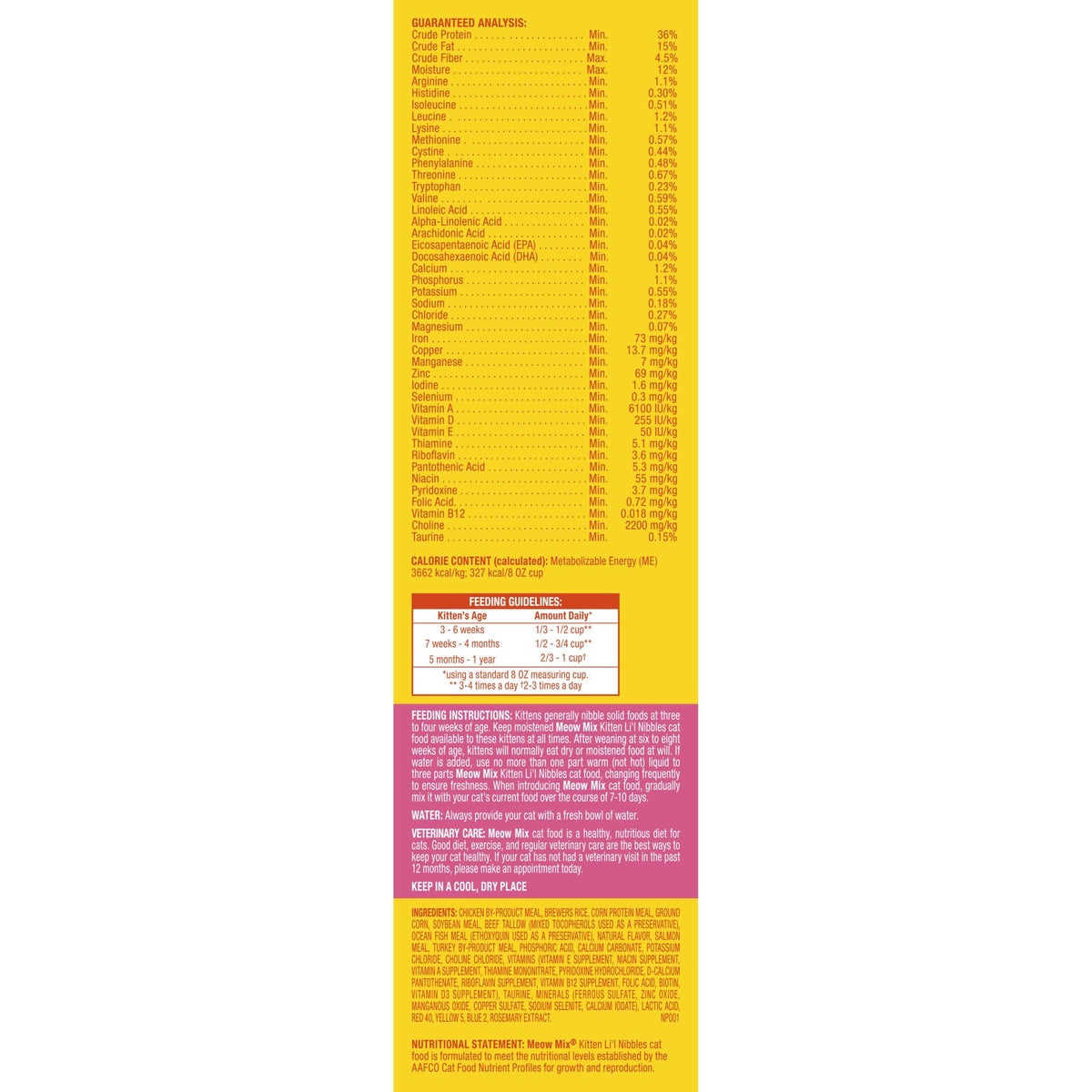 Dry Cat Food for Kittens, 4 Bags M22401