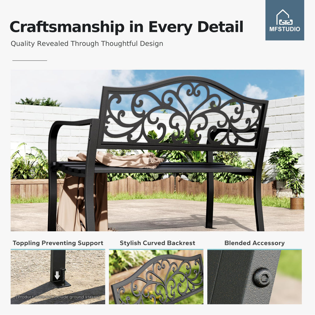 Cast Iron Outdoor Garden Bench P64985