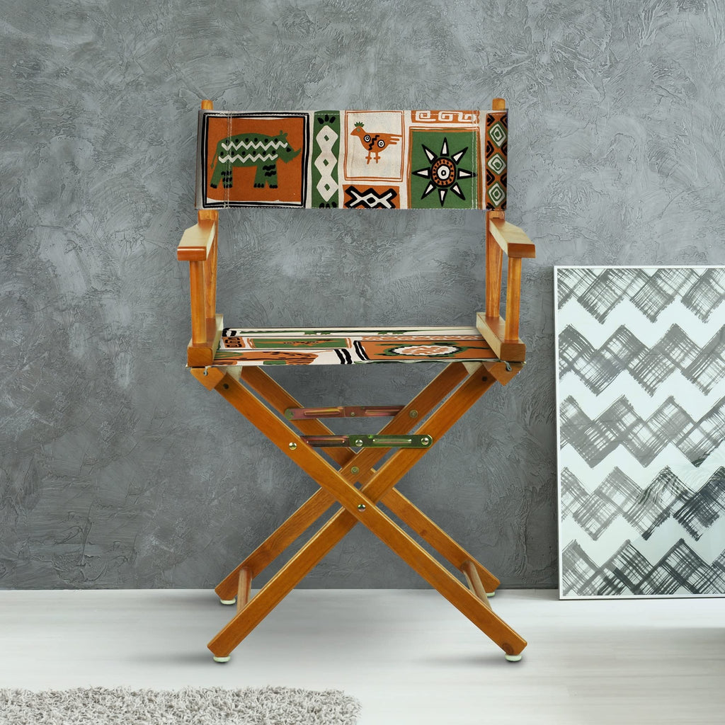 Director's Chair Honey Oak Cotton Wood Finish M222