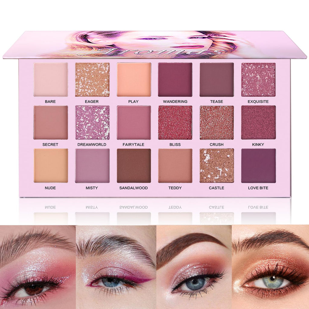 18 Colors Shimmer Matte Glitter Eyeshadow Palette N199129