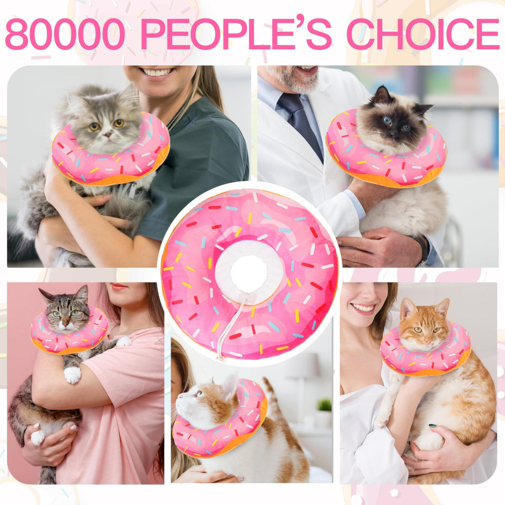 Soft Adjustable Cat Recovery Cone Collar Pink Small D306