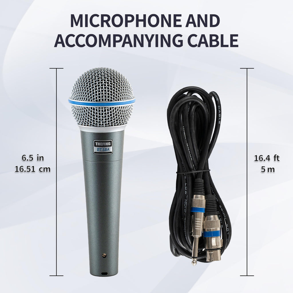 Wired Dynamic Handheld Karaoke Microphone with Audio Cable N238885