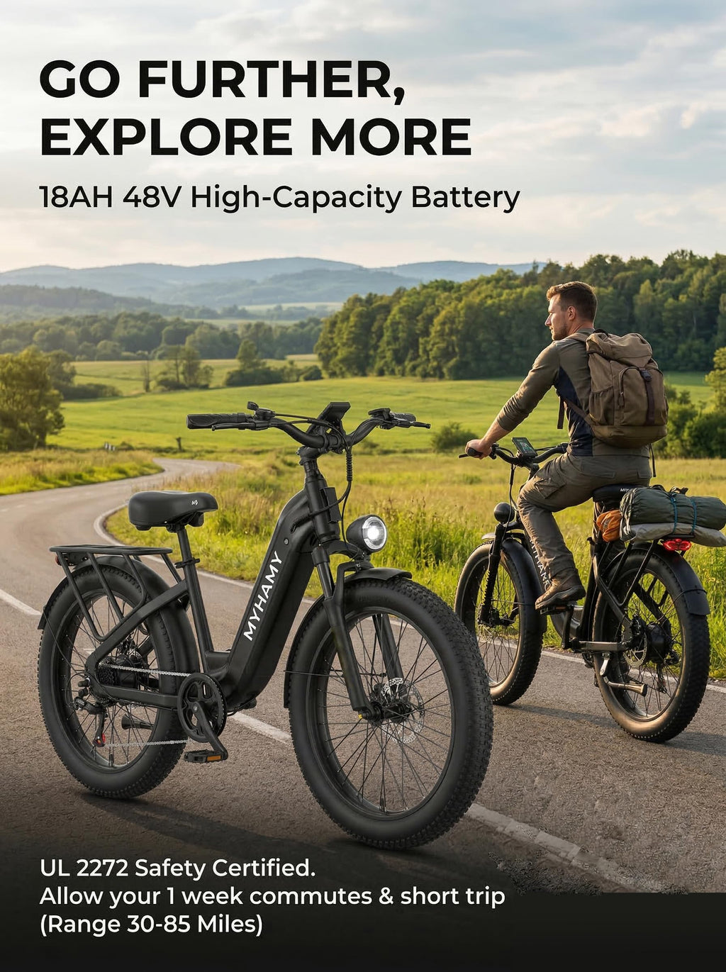 2000W Electric Bike 24 Fat Tire 48V 18Ah Step-Thru Z483