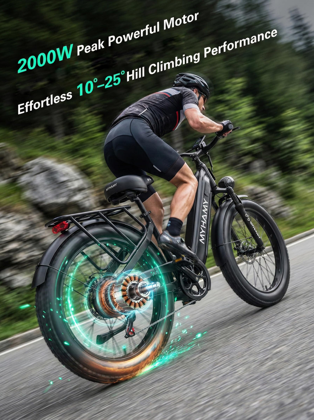 2000W Electric Bike 24 Fat Tire 48V 18Ah Step-Thru Z483