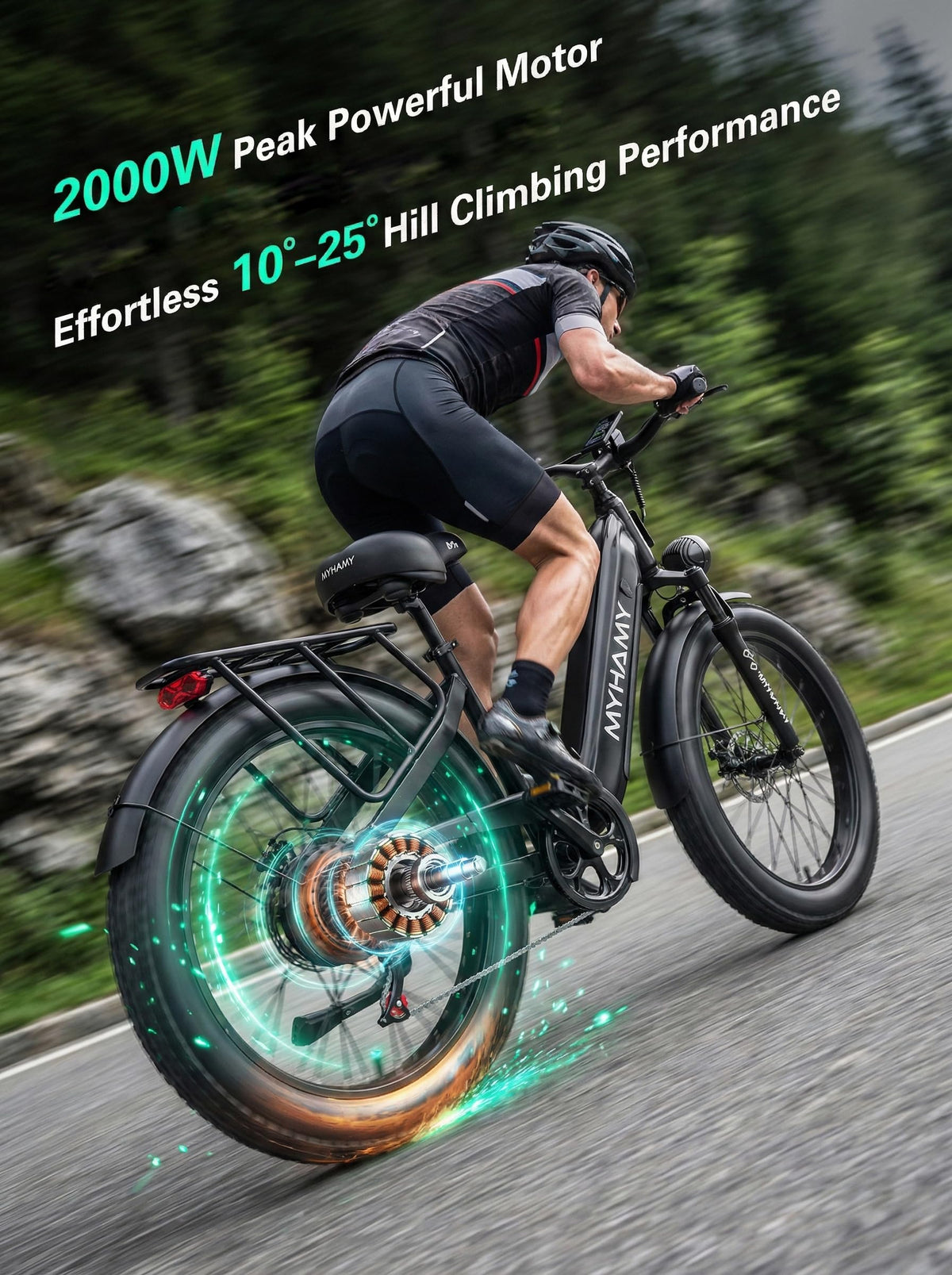 2000W Electric Bike 24 Fat Tire 48V 18Ah Step-Thru Z483