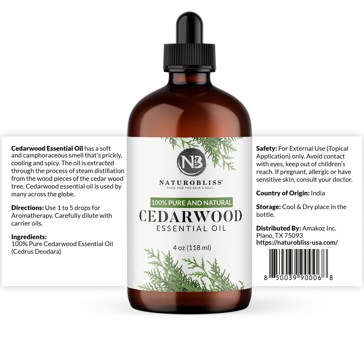 Cedarwood Essential Oil 4 Fl Oz Pack of 2 F904