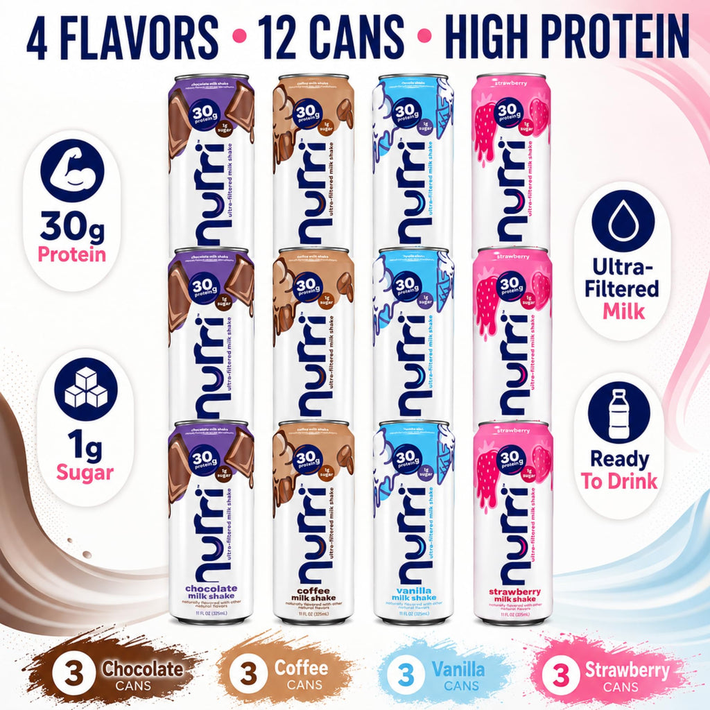 Protein Shake Variety Pack 30g Protein 12 Pack J64214