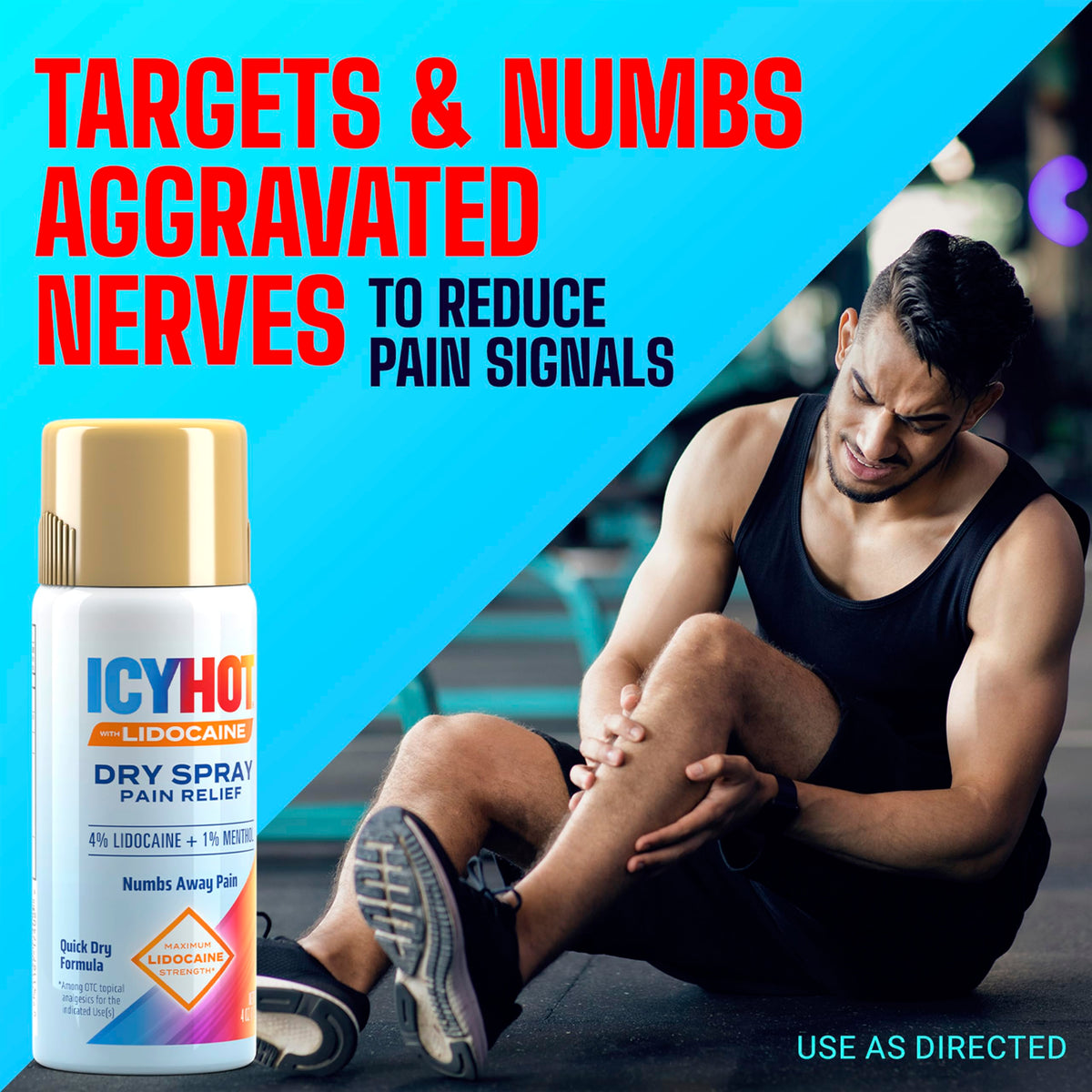 Lidocaine Pain Relief Dry Spray 4 oz F922369