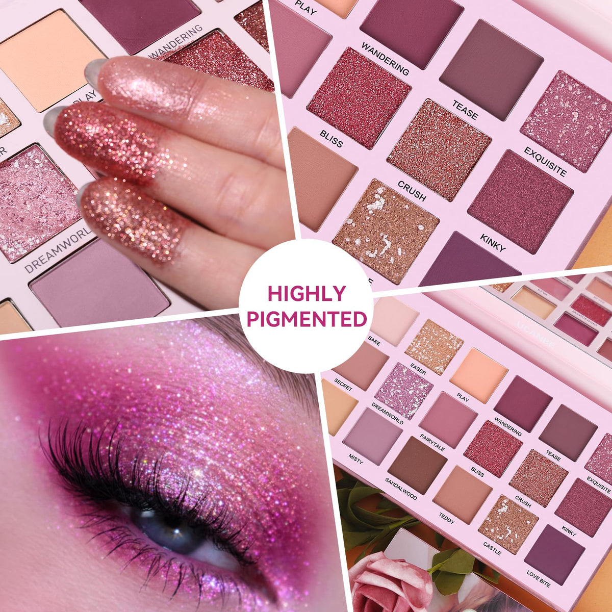 18 Colors Shimmer Matte Glitter Eyeshadow Palette N199129