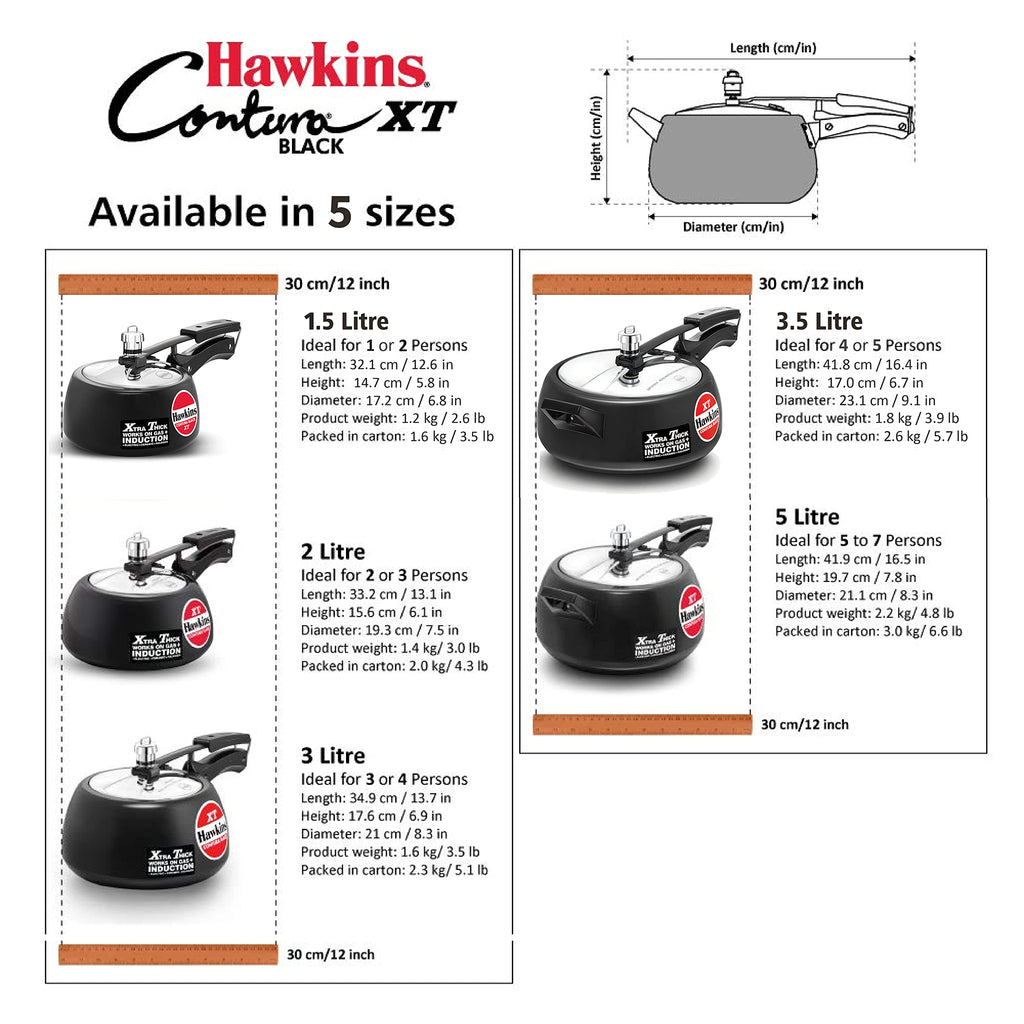 Black 2 Liter Pressure Cooker W32496