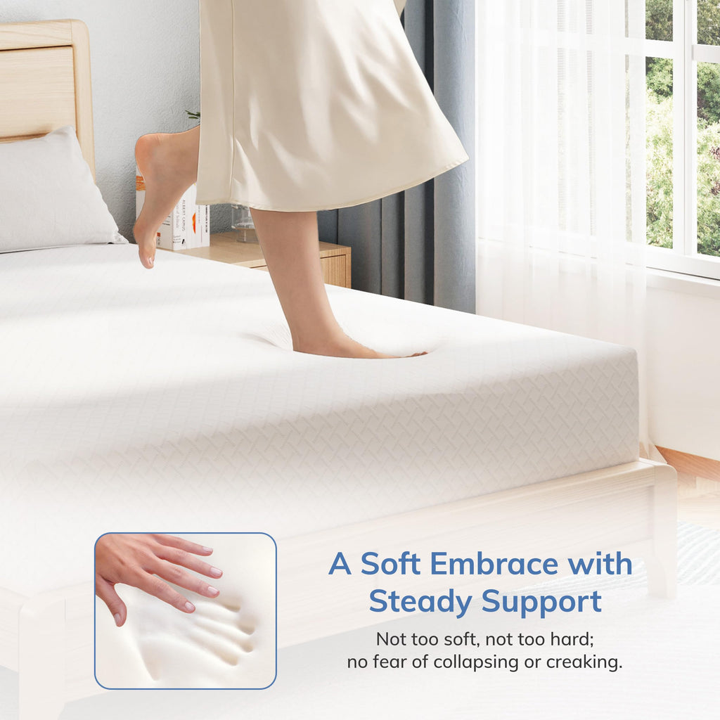 Twin Memory Foam Mattress 5 Inch Green Tea Infused L815