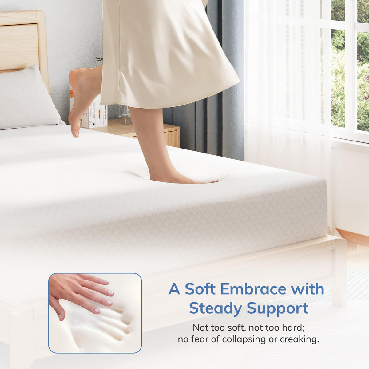 Twin Memory Foam Mattress 5 Inch Green Tea Infused L815