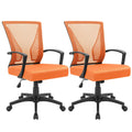 Orange Mesh Ergonomic Office Chair with Armrest O231