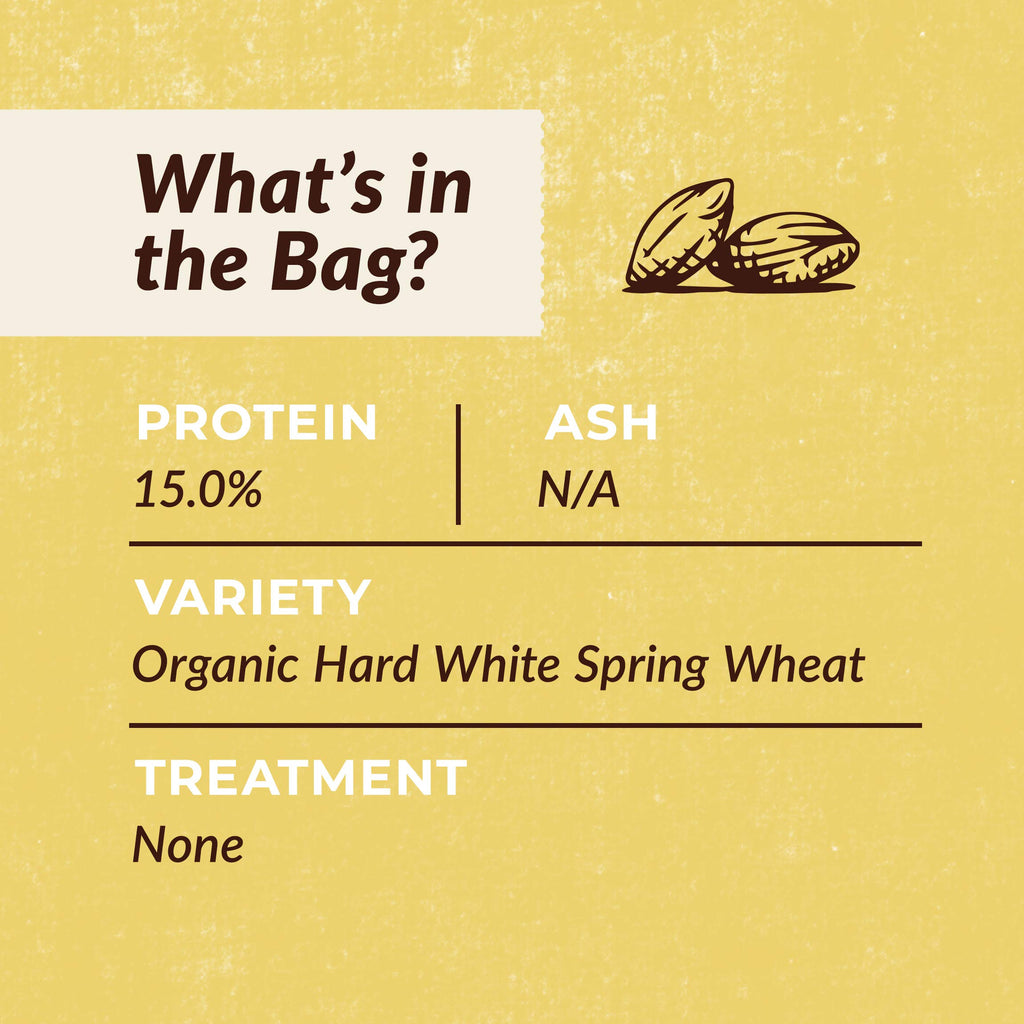 Organic Hard White Wheat Berries 25 lbs U6835