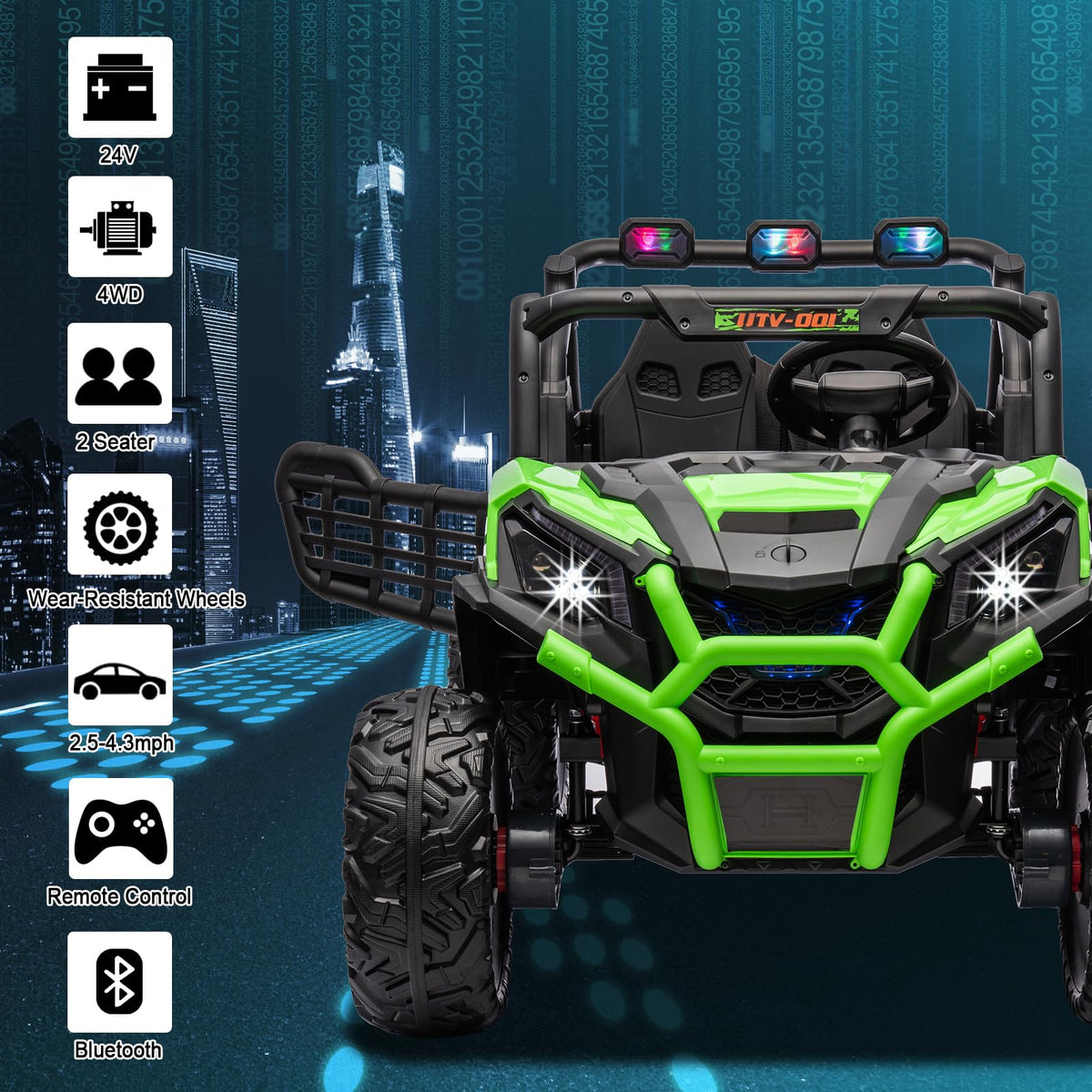 24V 4X4 2-Seater Ride On UTV D7135