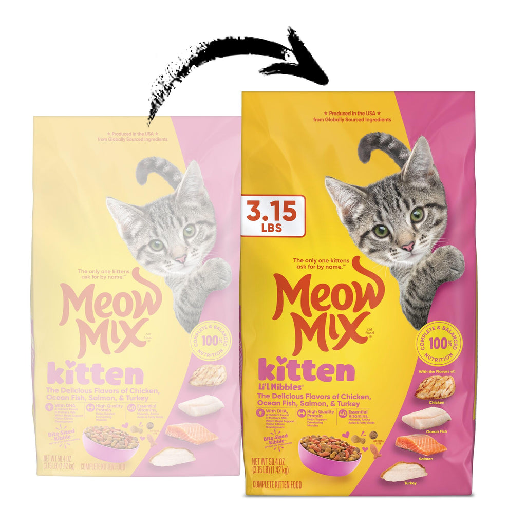 Dry Cat Food for Kittens, 4 Bags M22401
