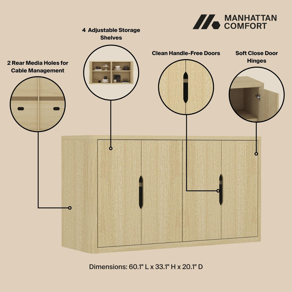 Modern Sideboard Buffet Cabinet with Storage H30319